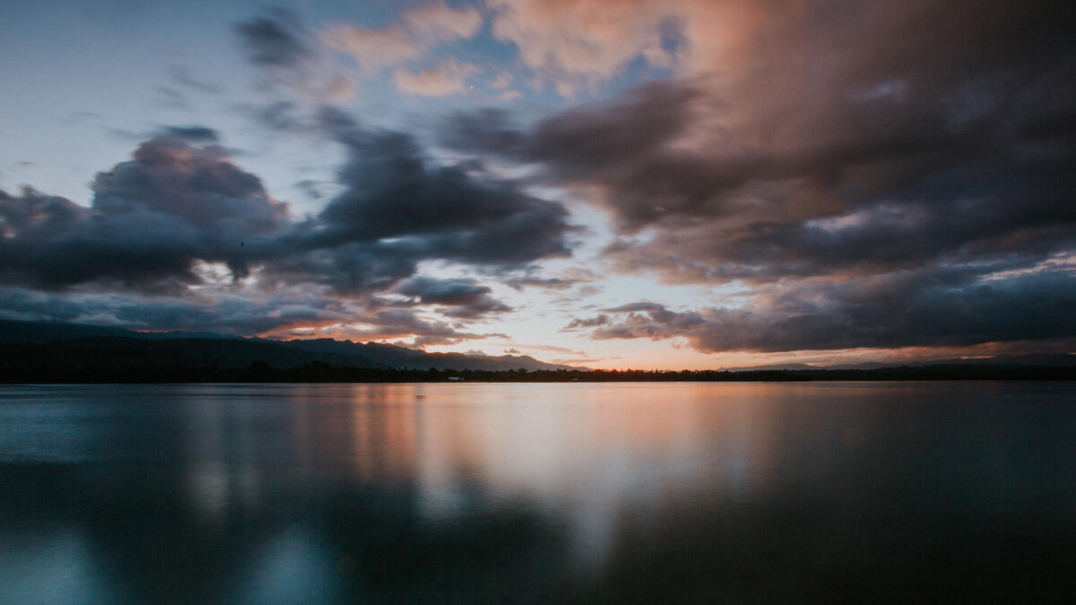 Sunset on the Solomon Islands