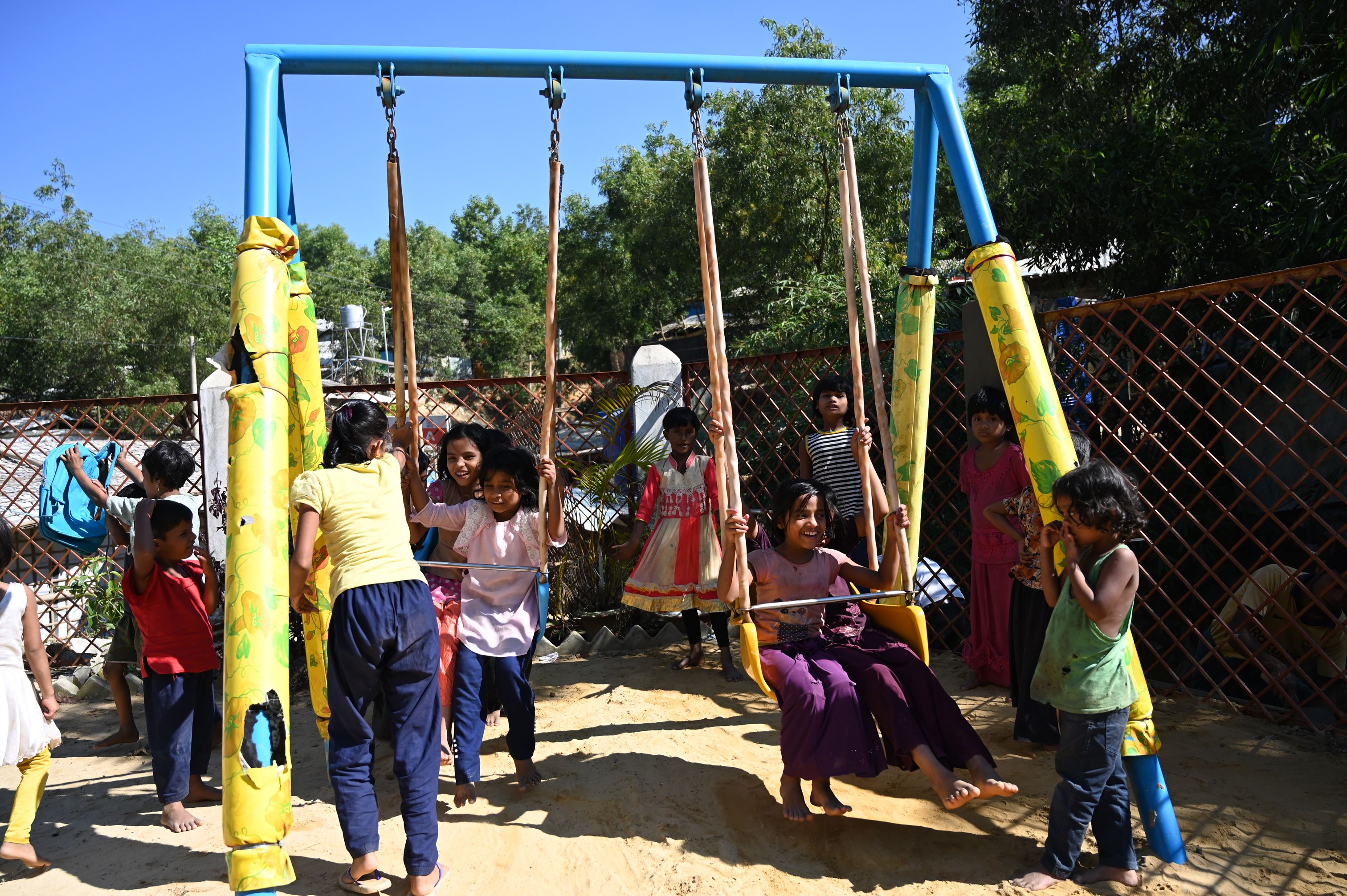 Children play at Learning Centre in the Rohingya refugee camp