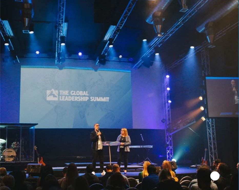 Global Leadership Summit event with presenters on stage