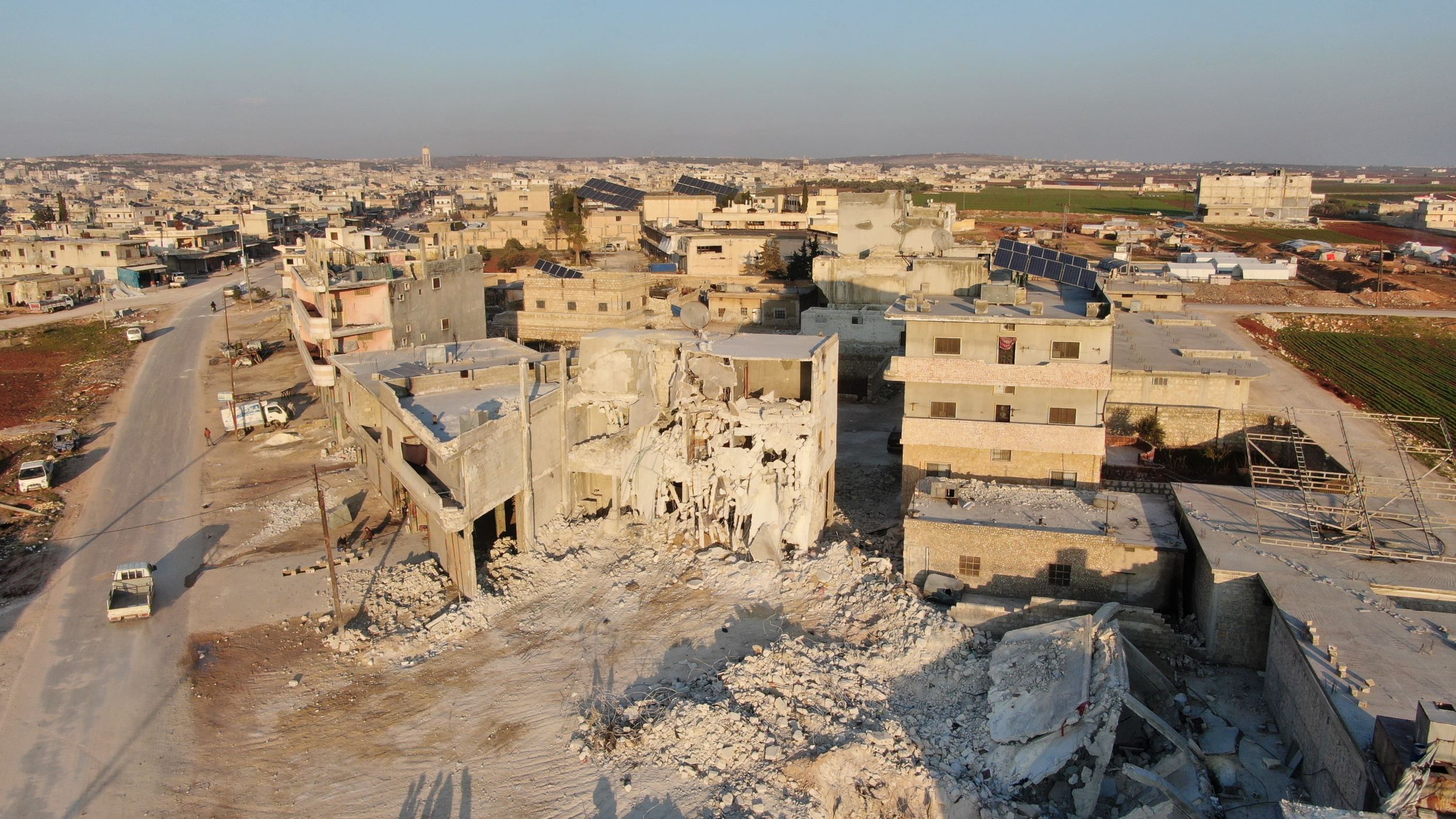 A drone captures some of the earthquake damage, Syria