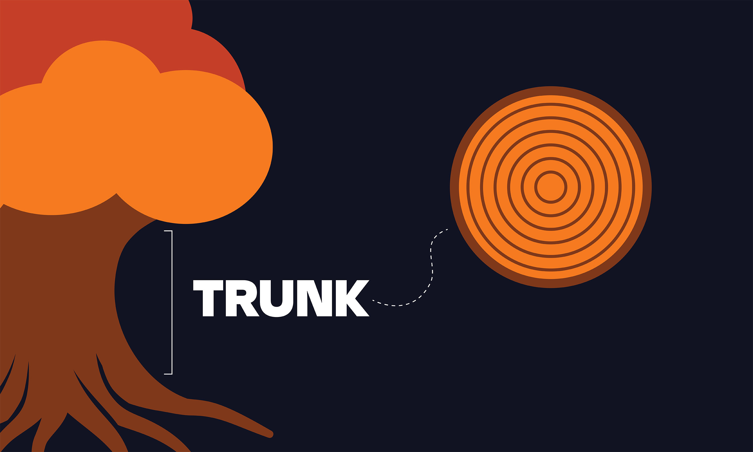 Graphic of tree trunk