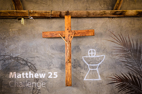 Cross on the wall at the Kangakipur Catholic Church in Kenya