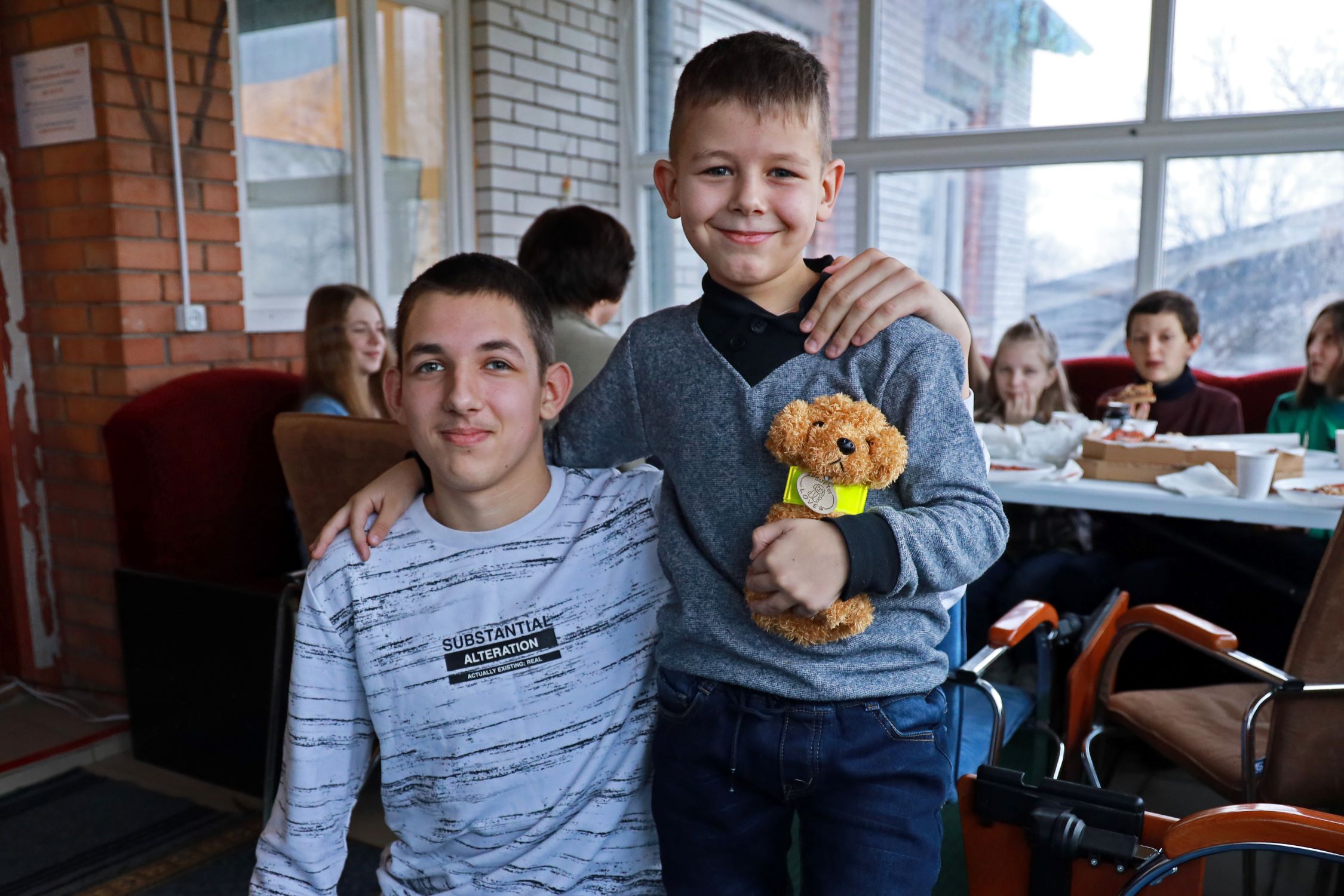 Ukrainian refugee brothers