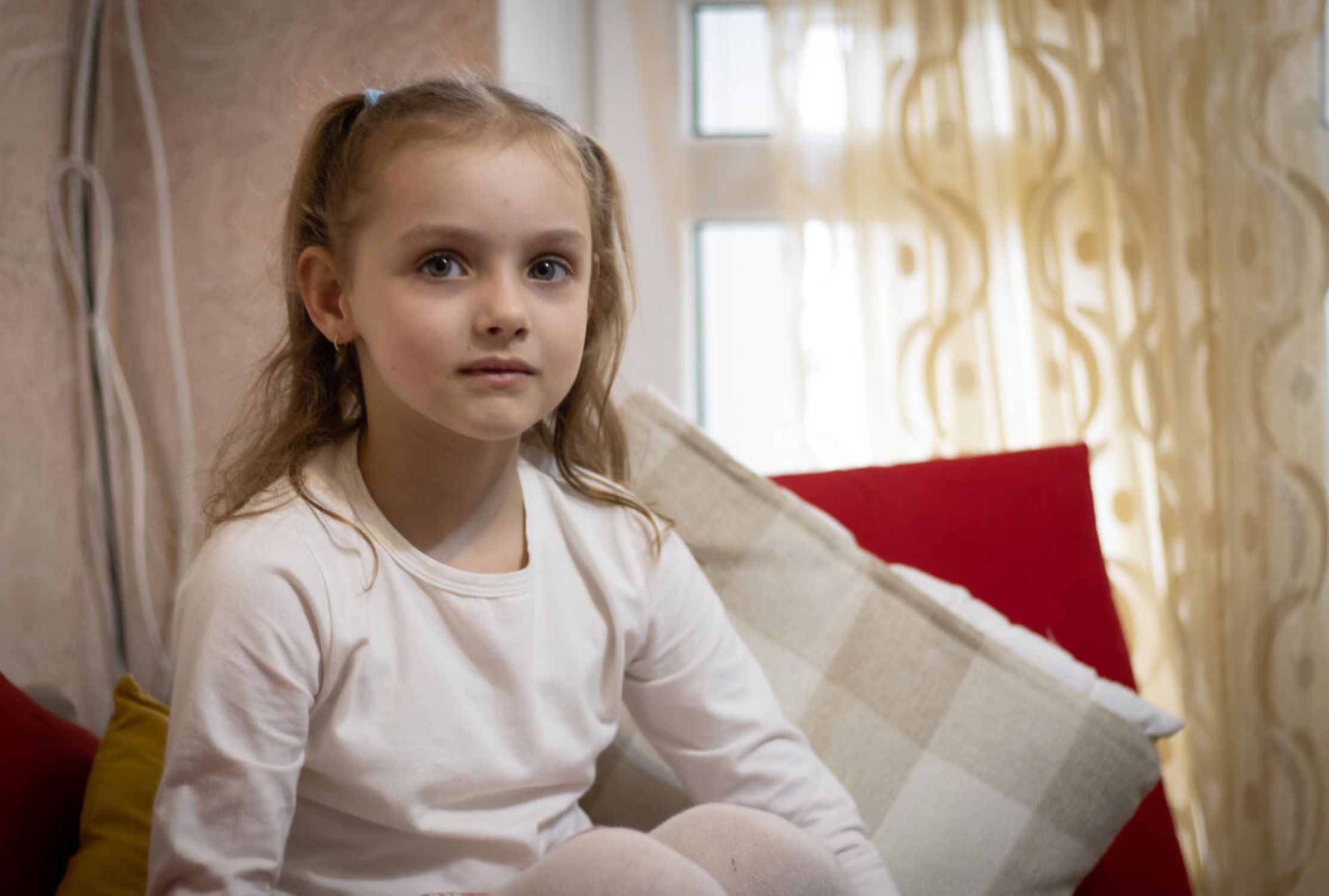 Ukrainian refugee girl