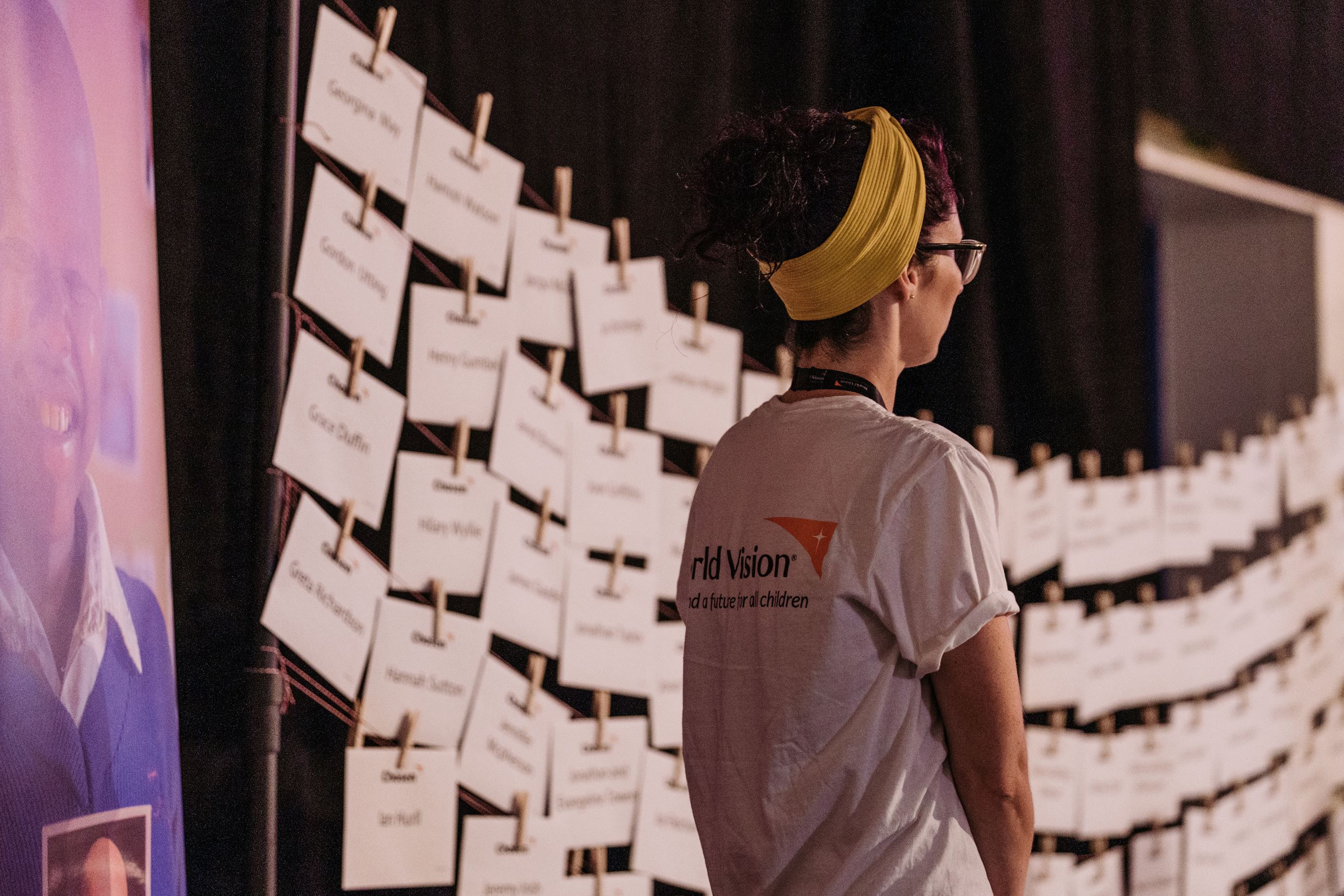 World Vision staff on stage at New Wine United