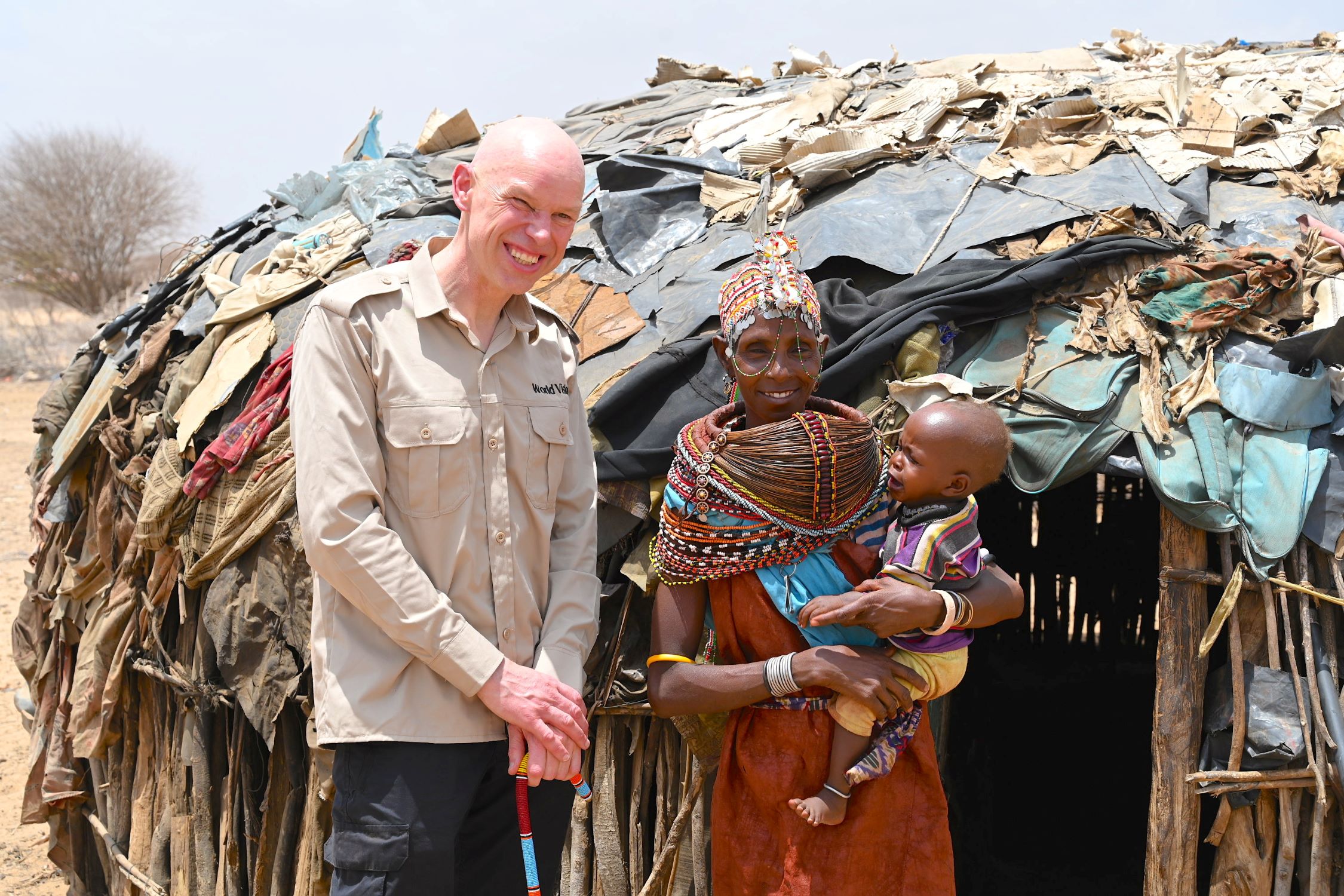 Andrew Morley with Kenyan family