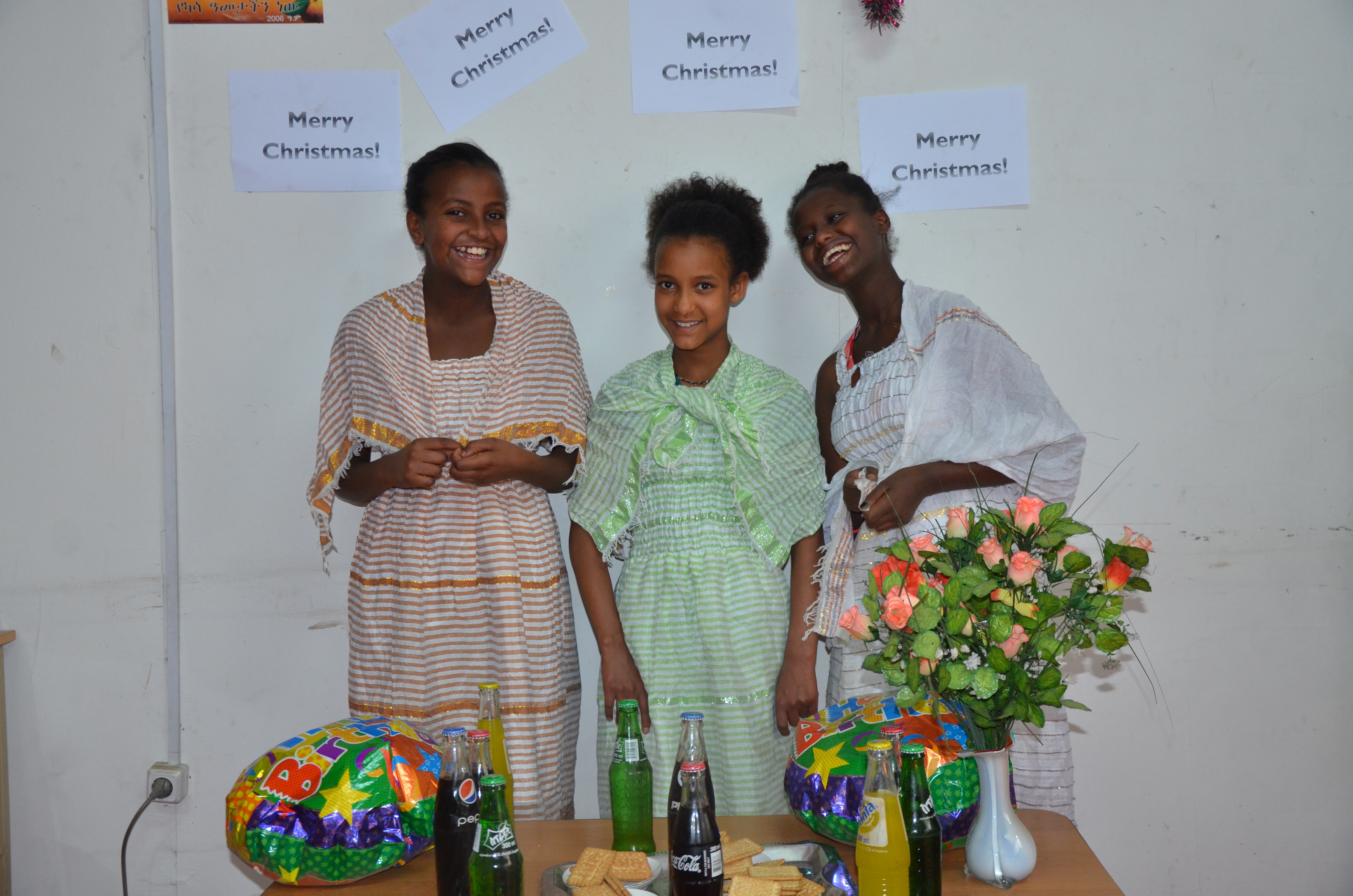 Children celebrating Christmas in Ethiopia
