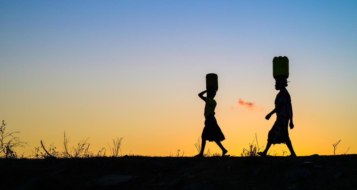 Everlyne takes a long, daily journey to collect water from a contaminated source