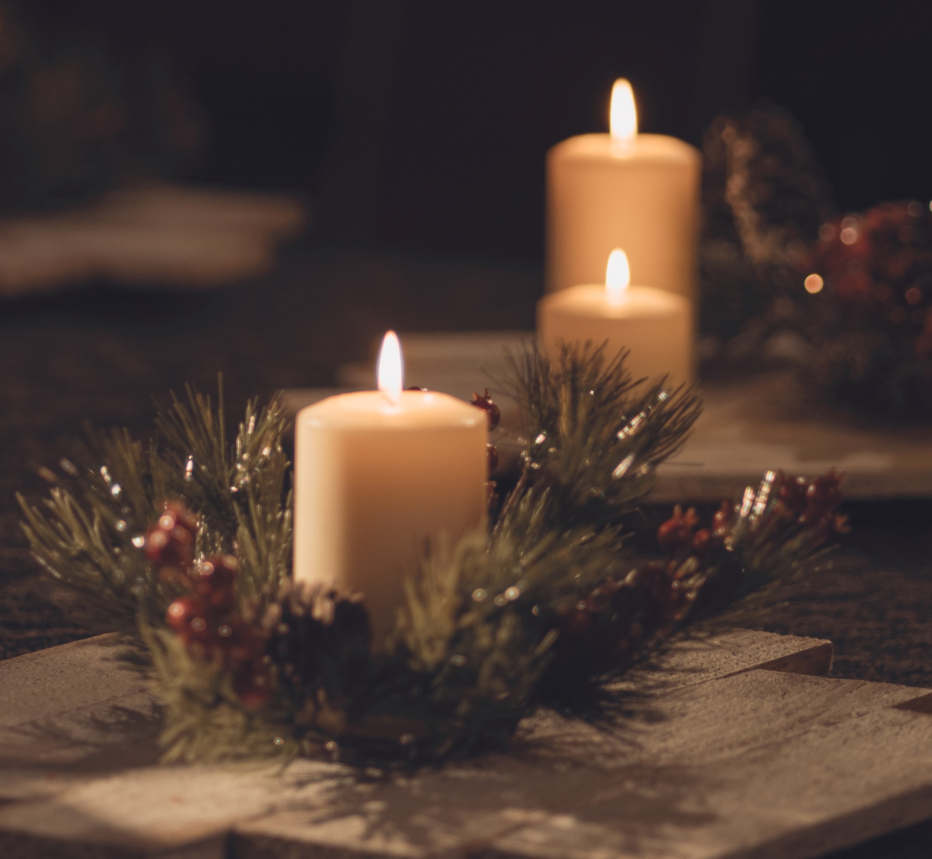 Candles at Christmas