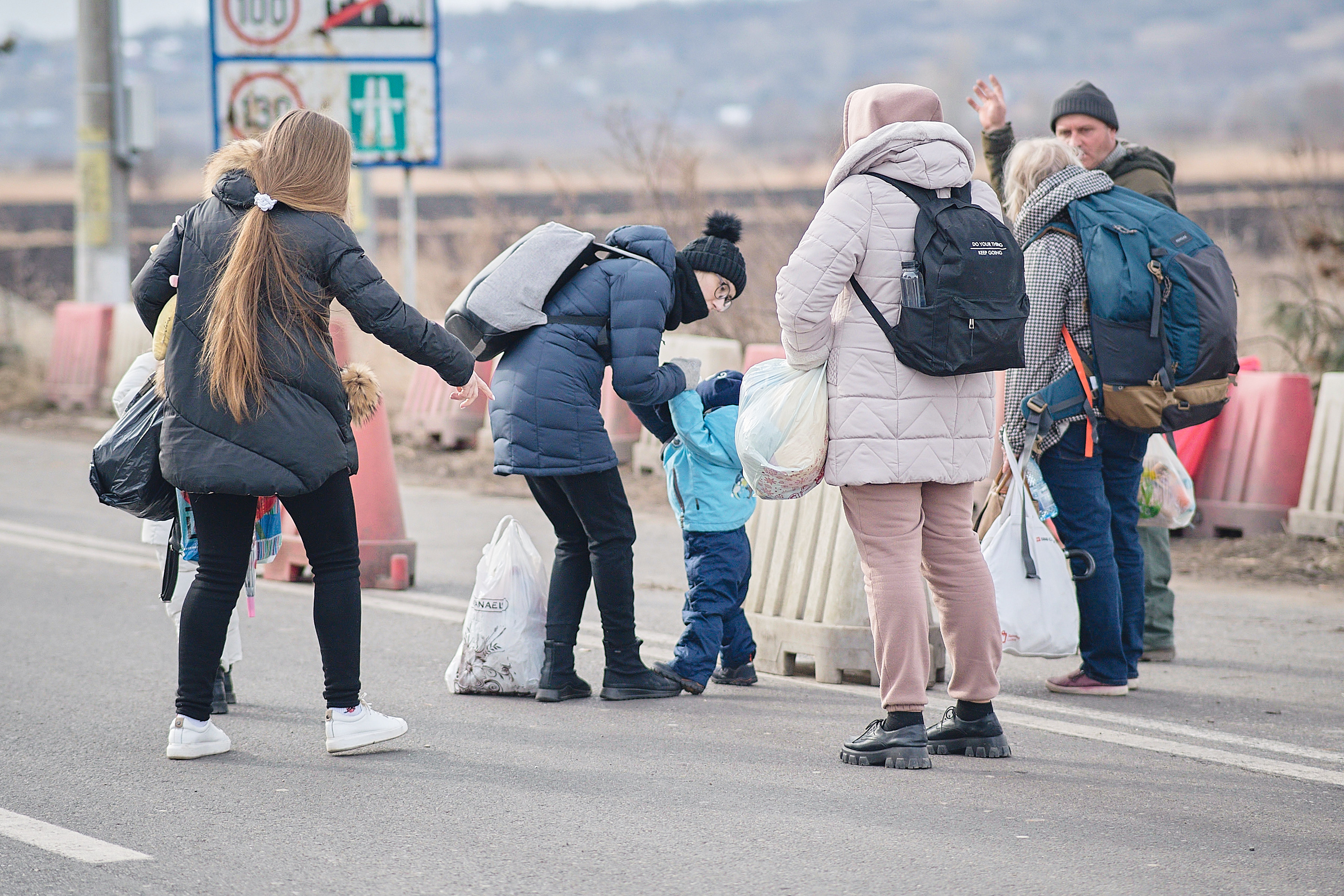 Families on the romania border