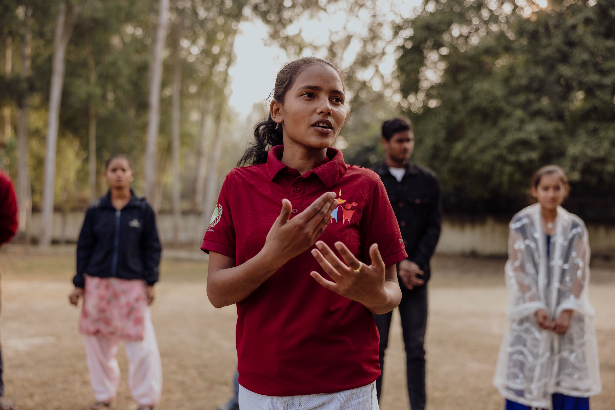Neha in Nepal advocates to other teenagers about the rights of other children