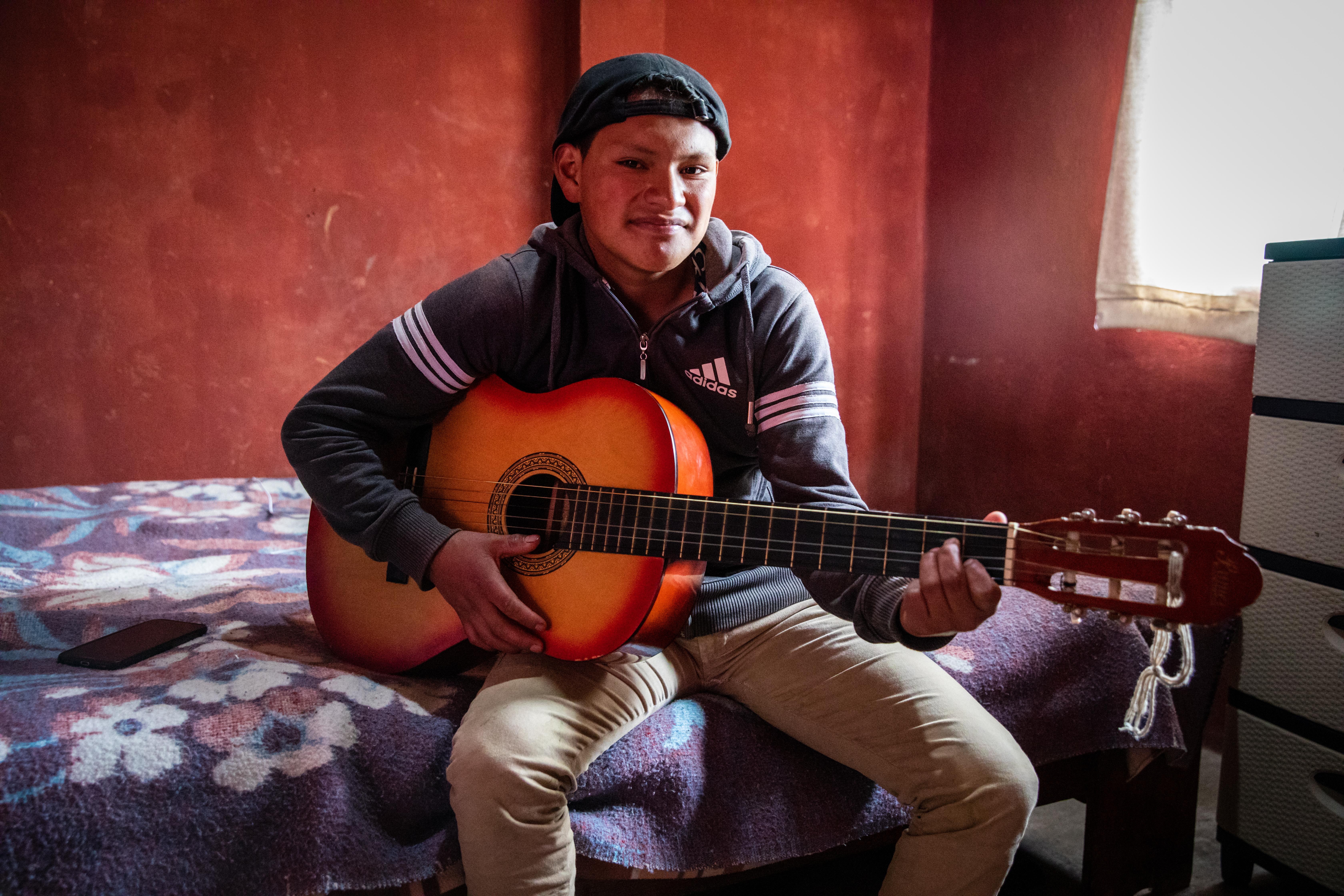 Daniel, 17, a sponsored boy from Ecuador who has overcome poverty, family and community violence, and other challenges.