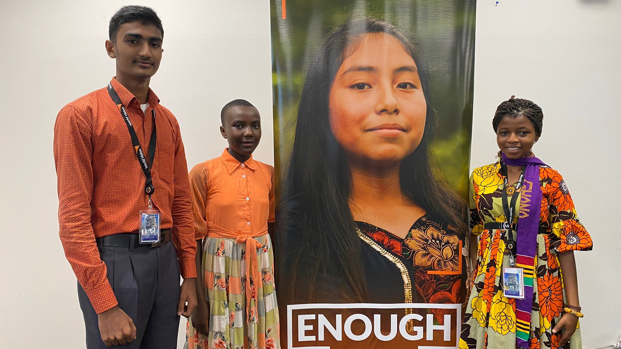 Three young leaders at the UN Global Summit, New York, September 2023
