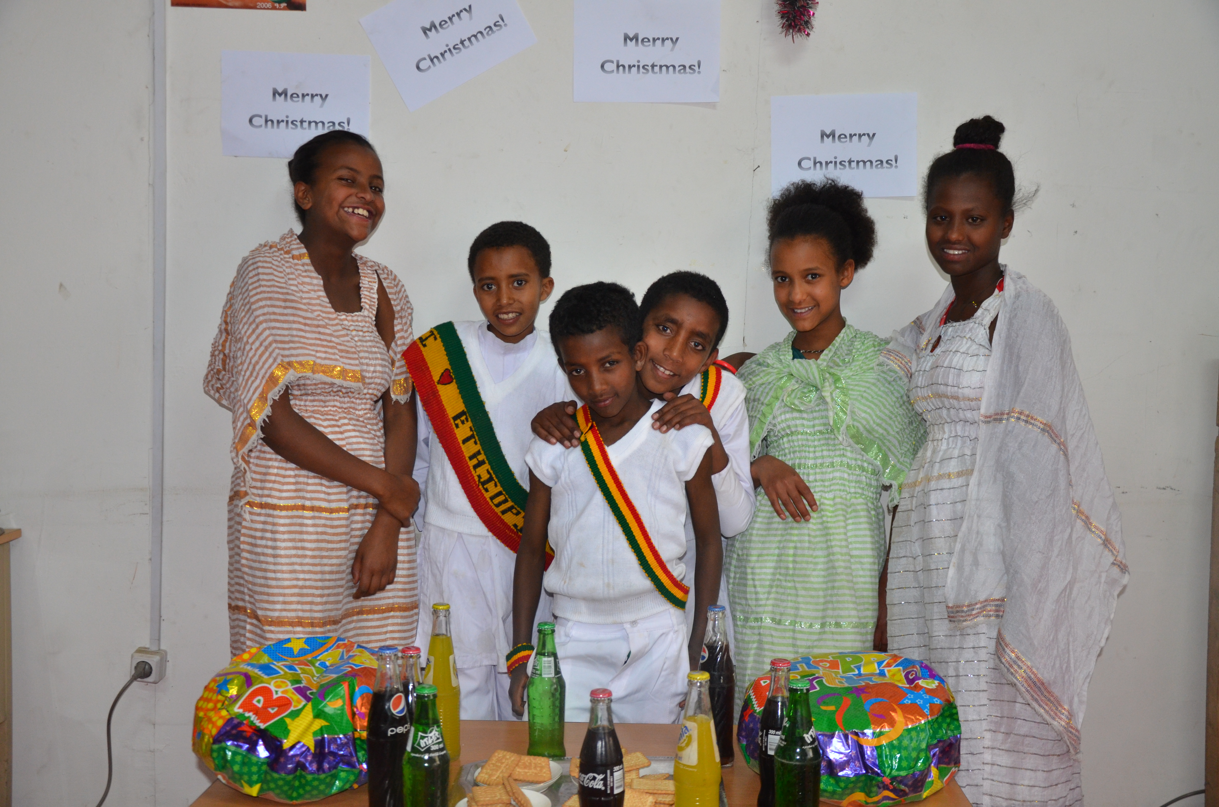 Children celebrating Christmas in Ethiopia