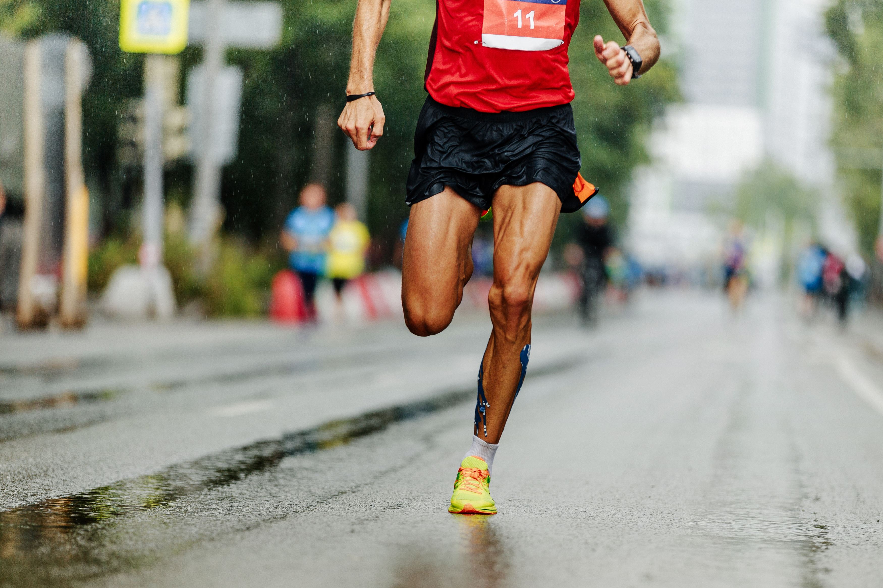 A person running a marathon