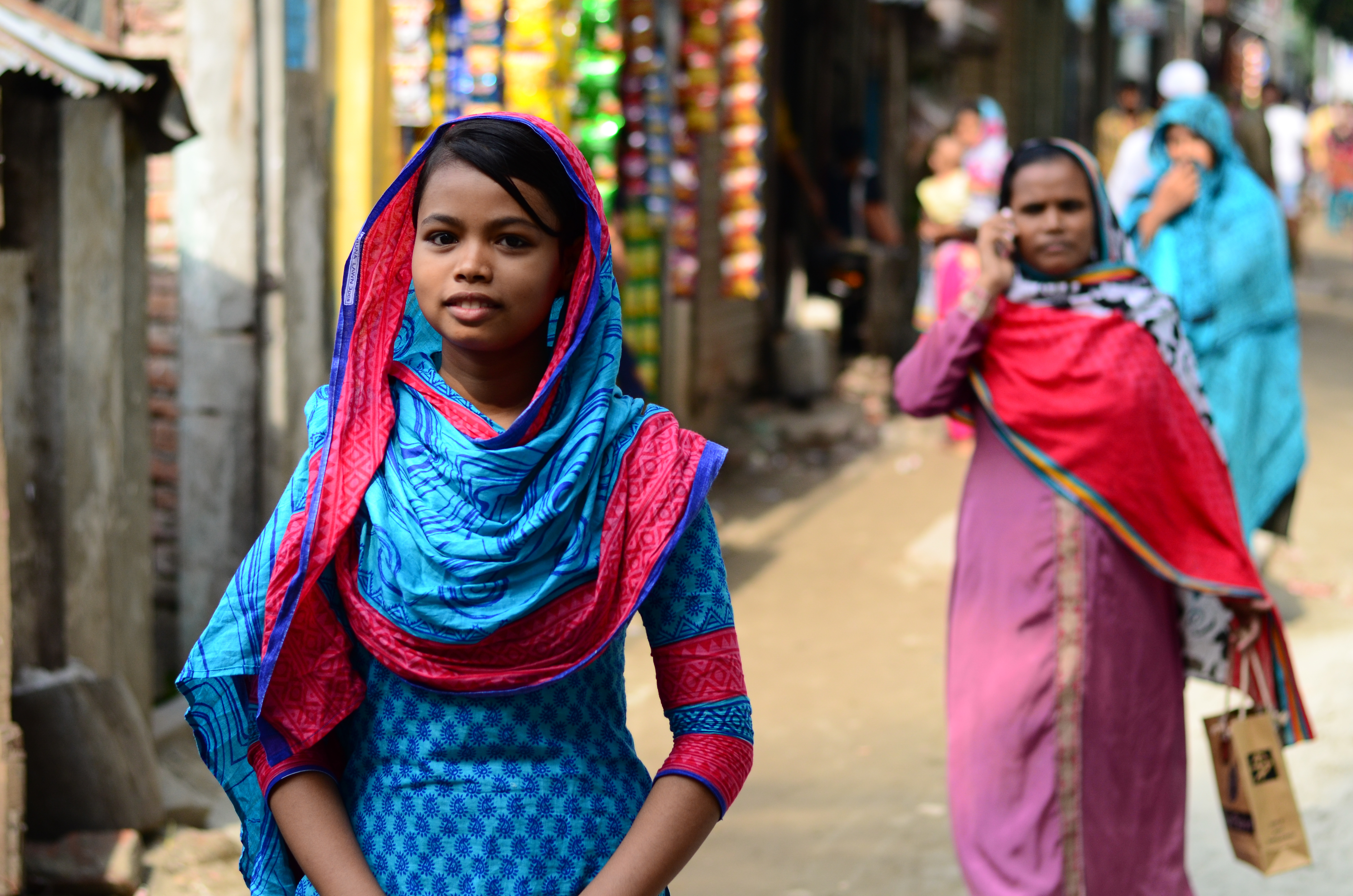 Bithi on her way to work.