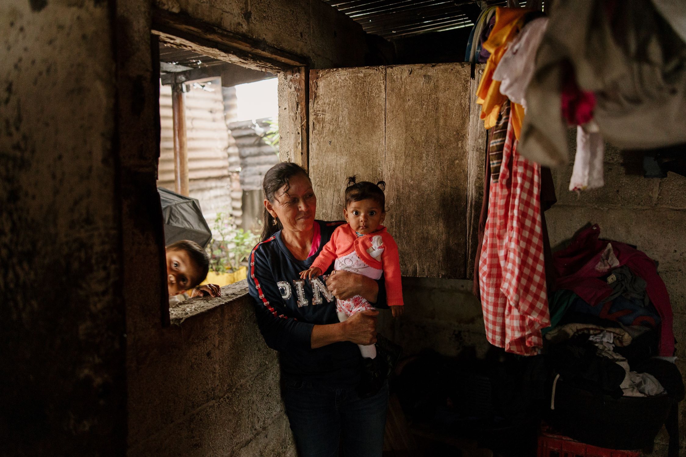  Family in home in Guatemala