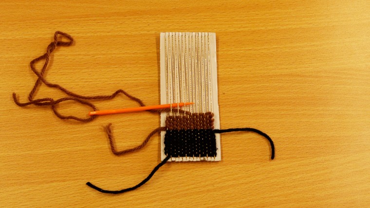 Step 4: Continue weaving