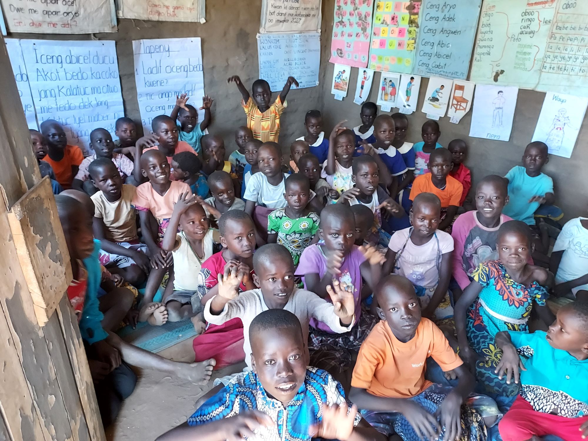 Ugandan children in classroom