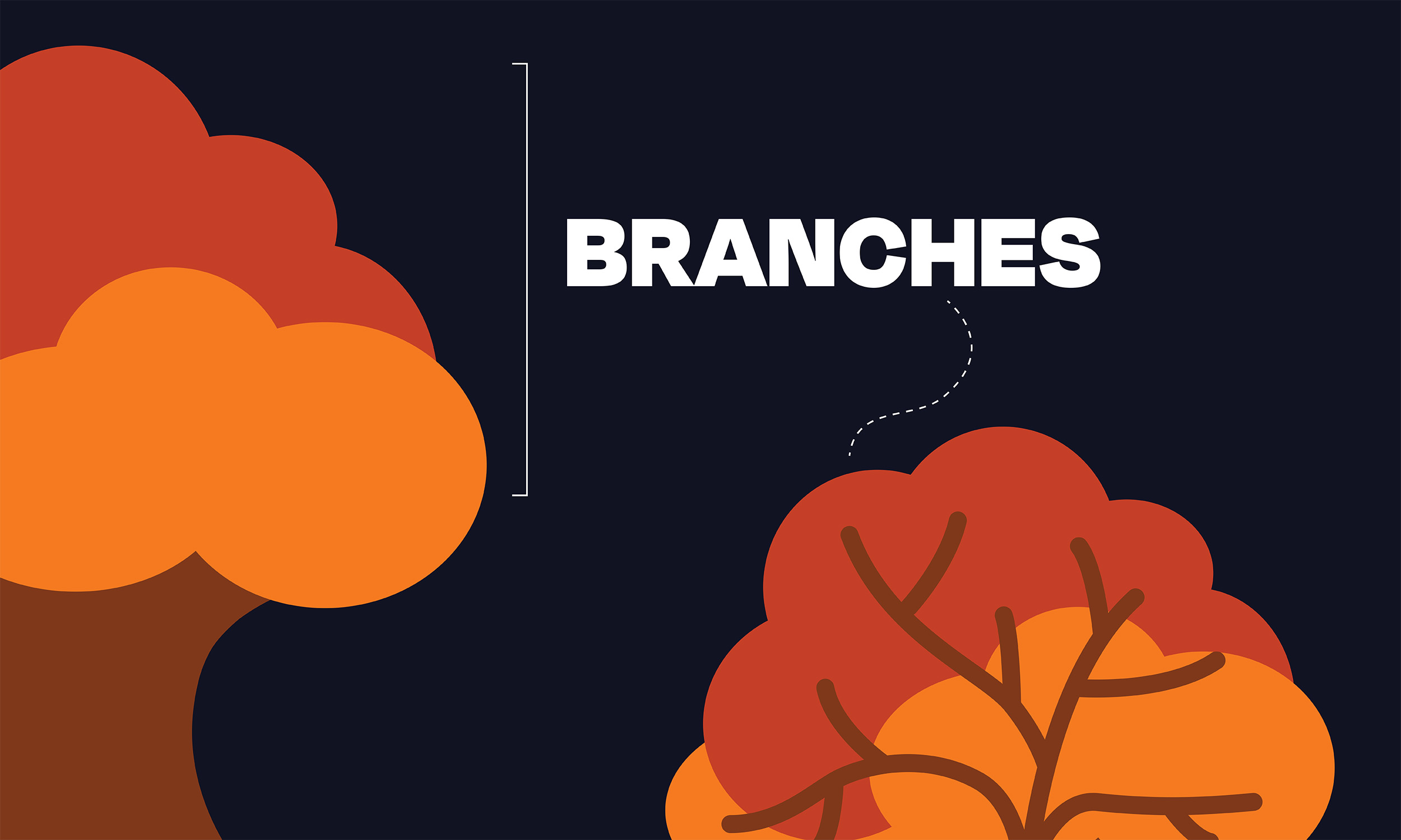 An illustration of tree branches