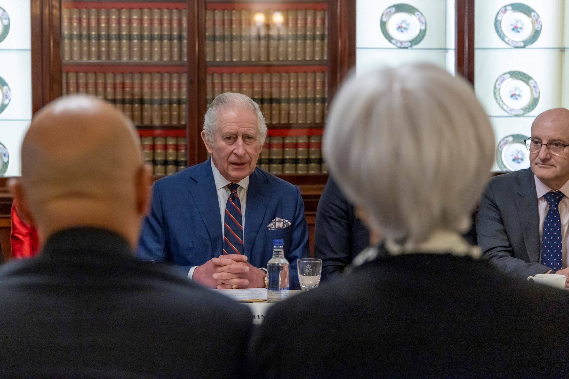 His Majesty The King with DEC charity officials