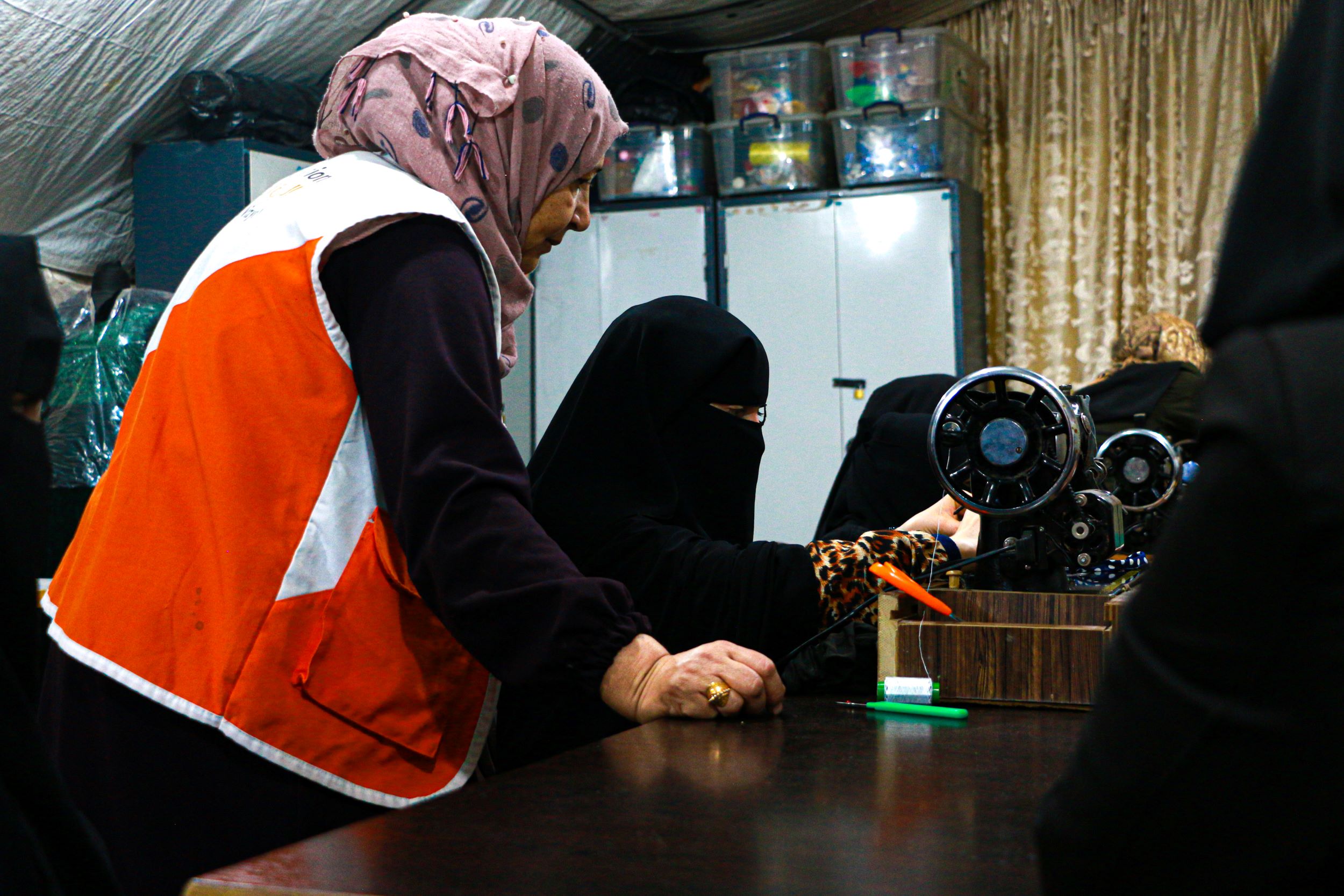 World Vision staff member supporting Samar