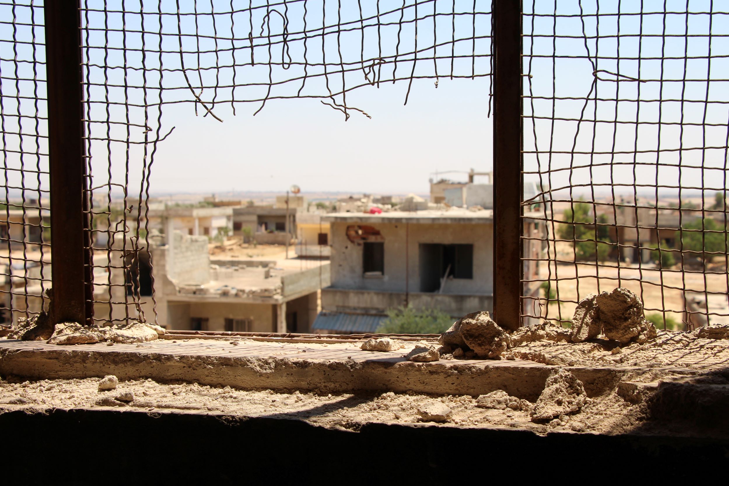 Building in ruins during Syria conflict
