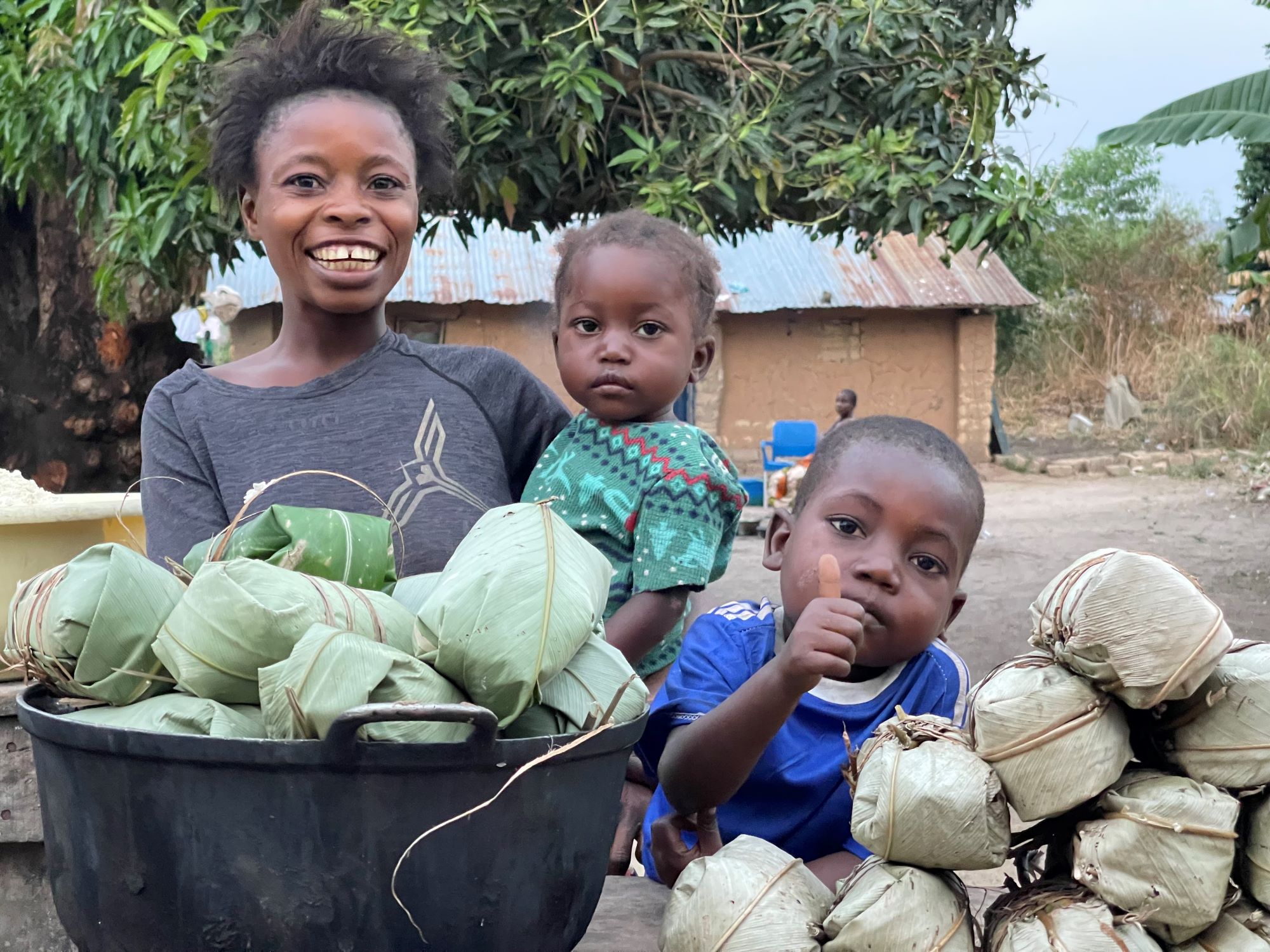 DRC family with vegetables