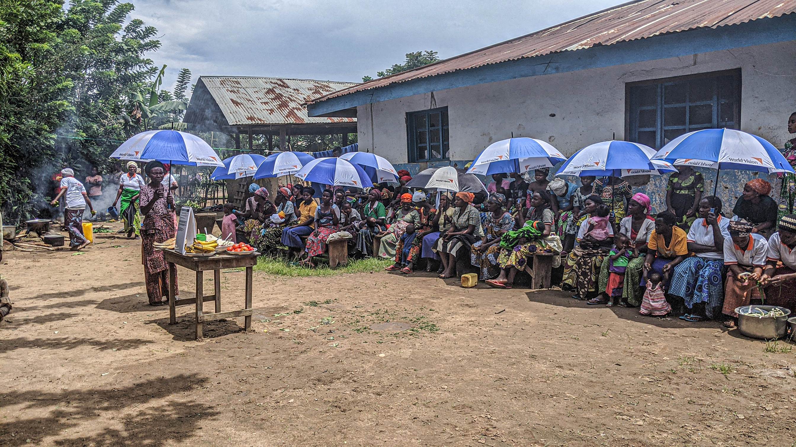Mothers at a training session.