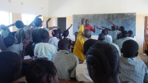 Children answering questions in the classroom