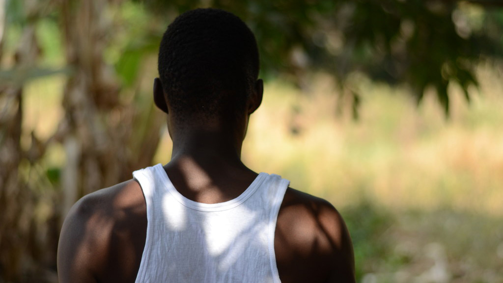 Back of a young man's head