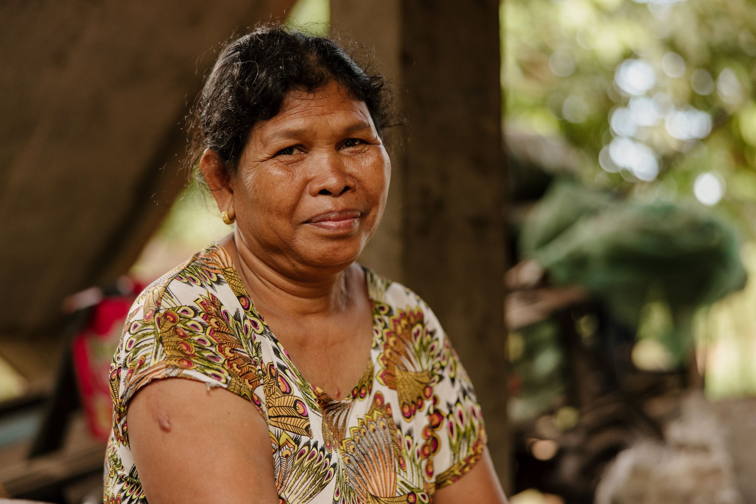 Cambodian woman smiling