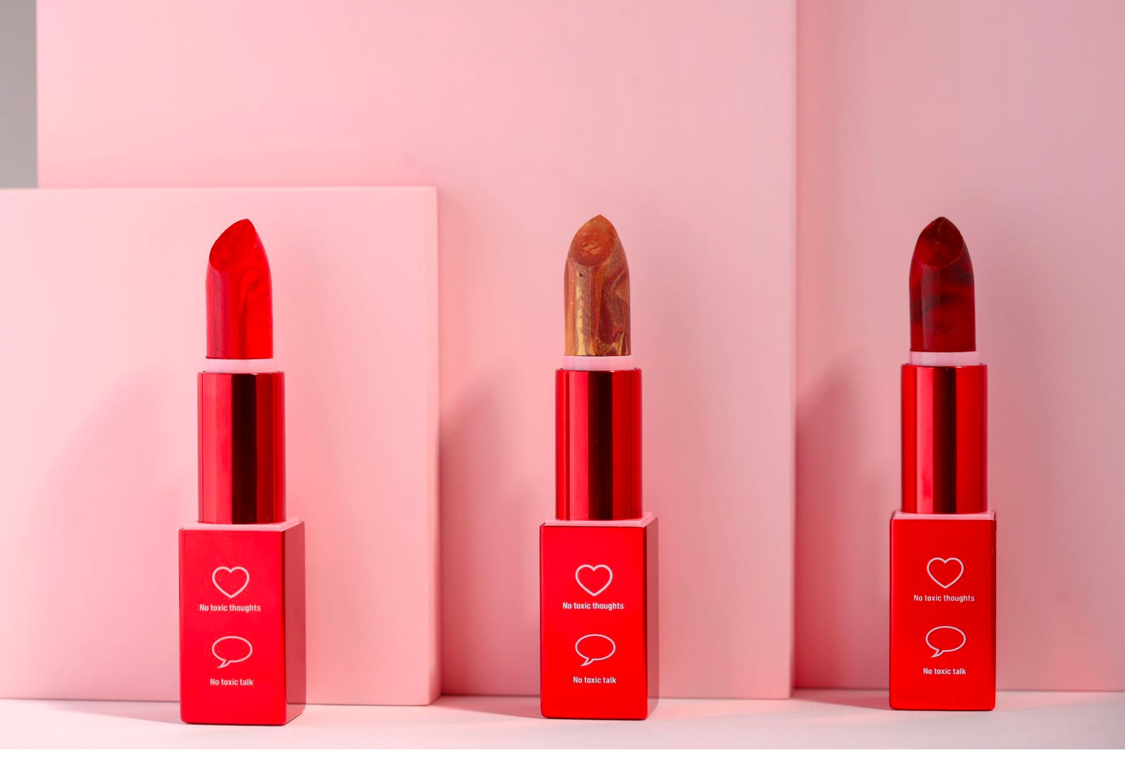 Three WYRL lipstick shades