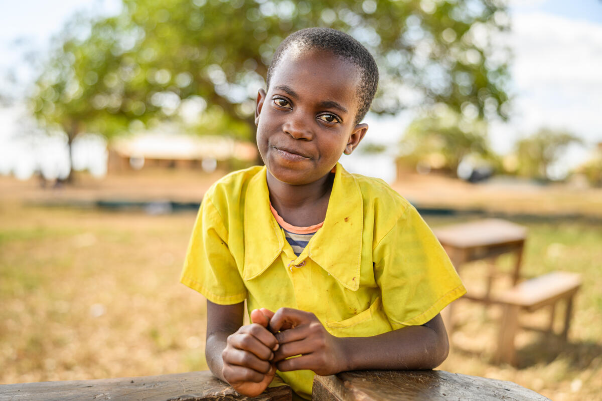 A photo of Everlyne wearing her school uniform